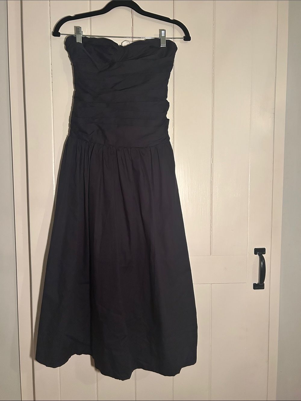 Altar'd State Strapless Black A-Line Midi Dress